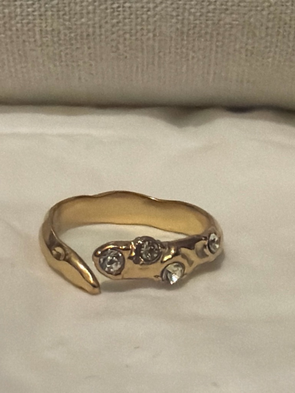 Gold-Tone Crystal Accent Women's Ring